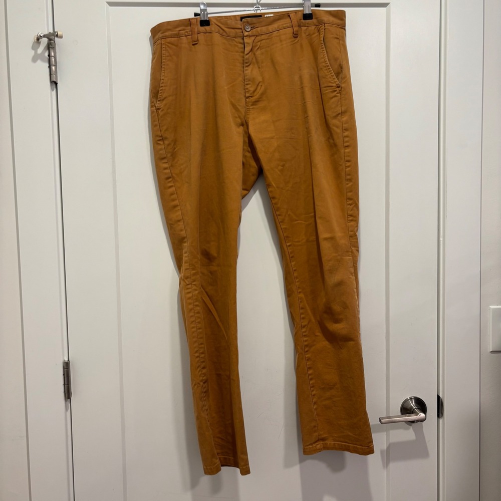 Obey Propaganda Mens Slim Fit Chino Pants Mustard Yellow Ochre Size 36